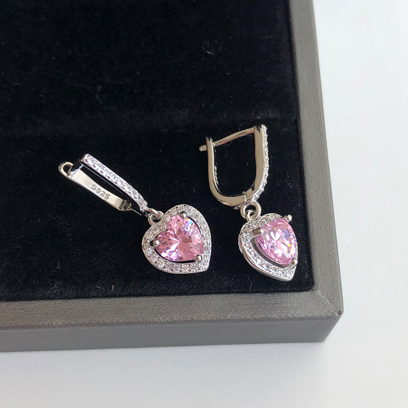 Love Sterling Silver Moissanite Earrings