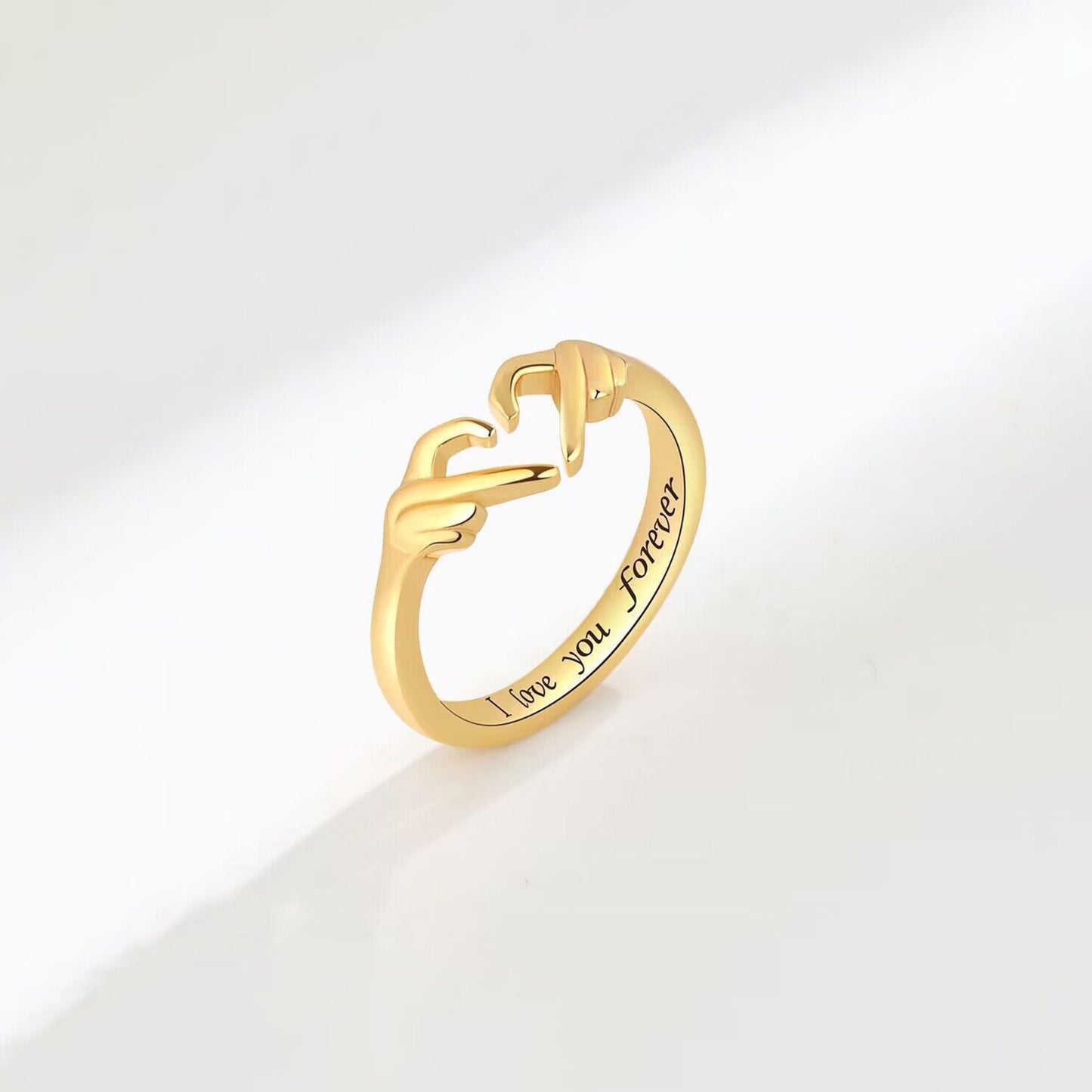 Offener Ring aus 925er Sterlingsilber in Herzform