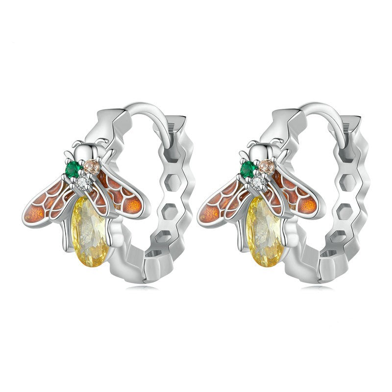 S925 Silver Bee Ear Buckle