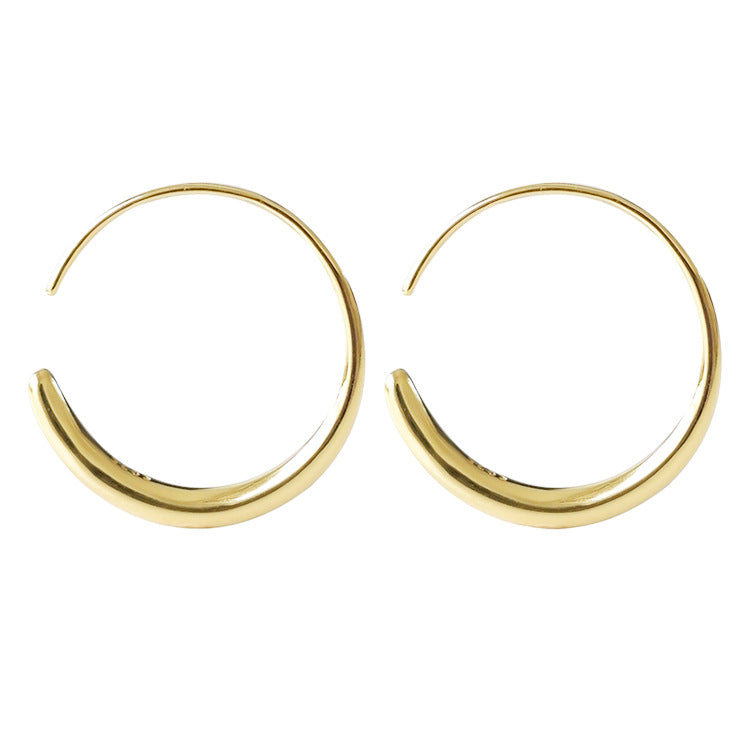 Sterling Silver European And American Minimalist Earrings