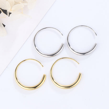 Sterling Silver European And American Minimalist Earrings