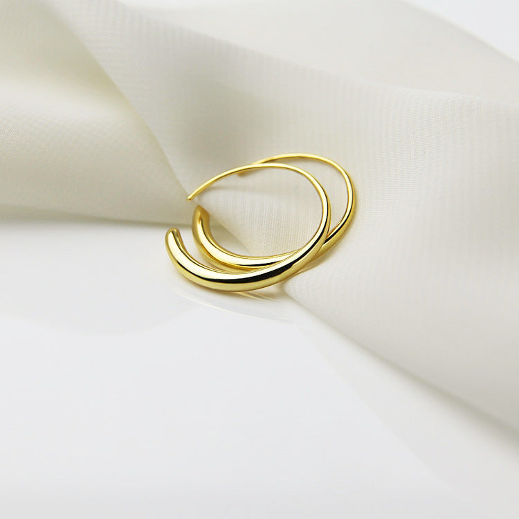 Sterling Silver European And American Minimalist Earrings