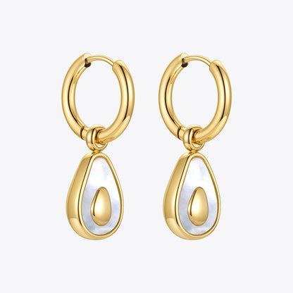 Women's Fashion Titanium Steel Avocado Shape Earrings