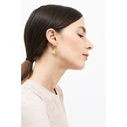 Brass plating Butterfly gold earrings