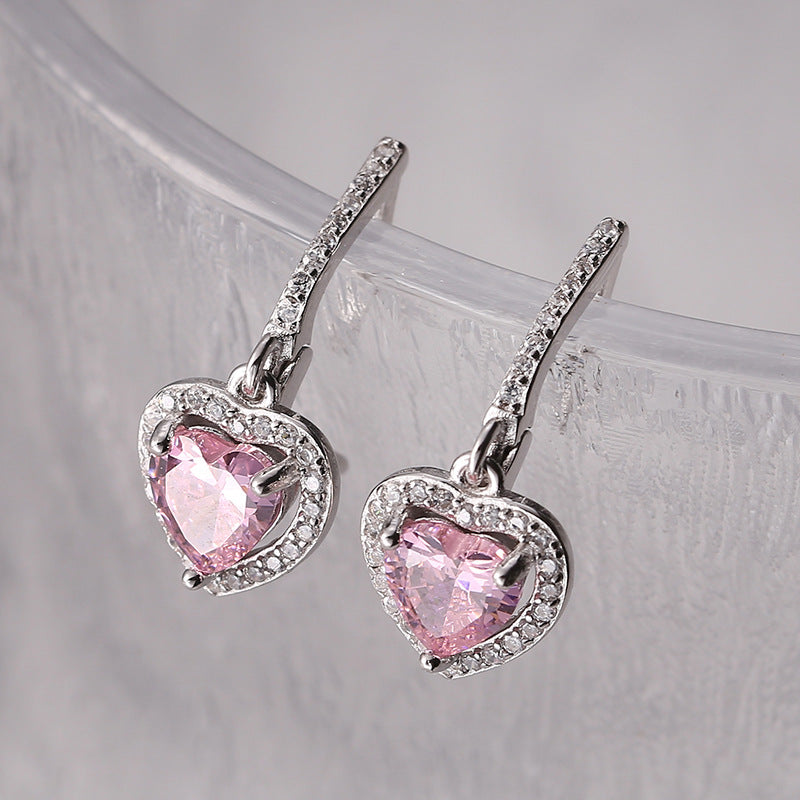 Love Sterling Silver Moissanite Earrings