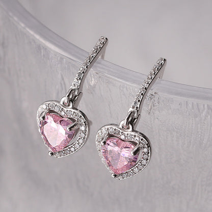 Love Sterling Silver Moissanite Earrings