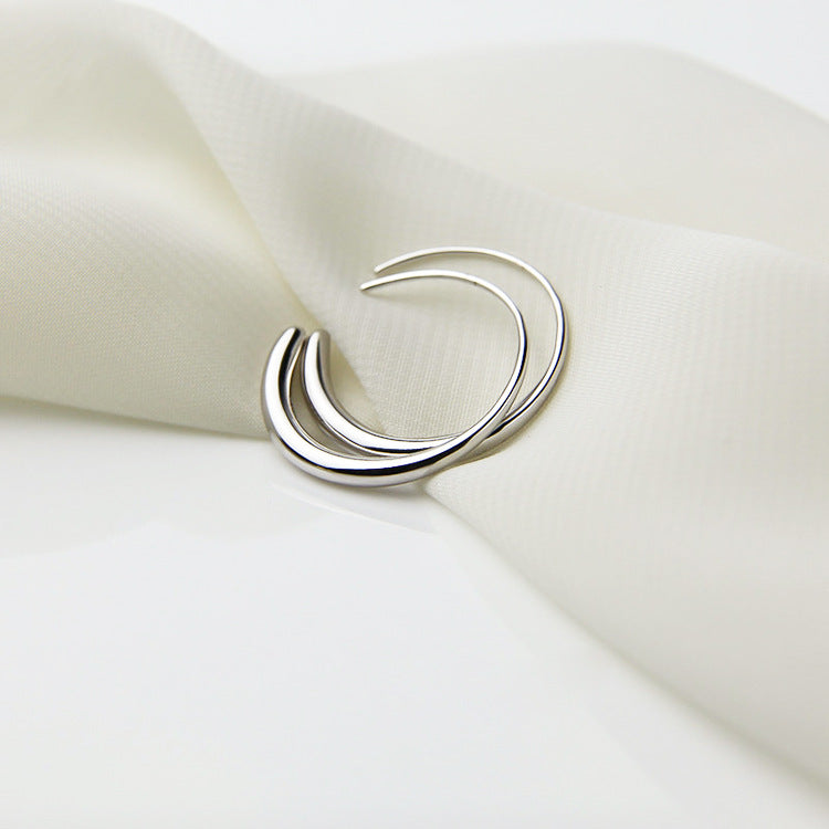 Sterling Silver European And American Minimalist Earrings