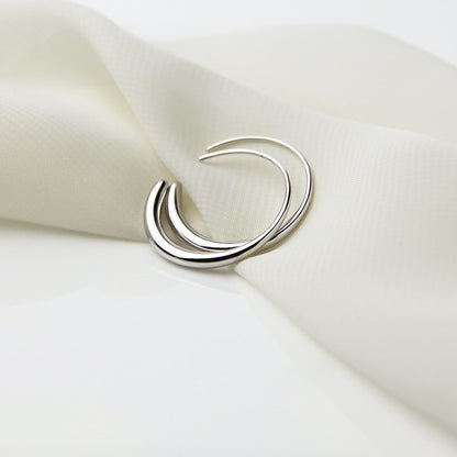 Sterling Silver European And American Minimalist Earrings