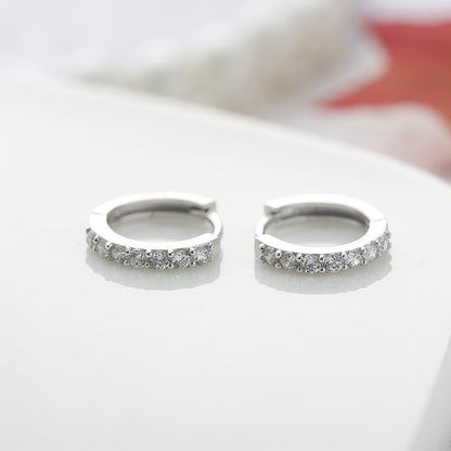 Sterling Silver Earring With Zircon - inlaid Earrings