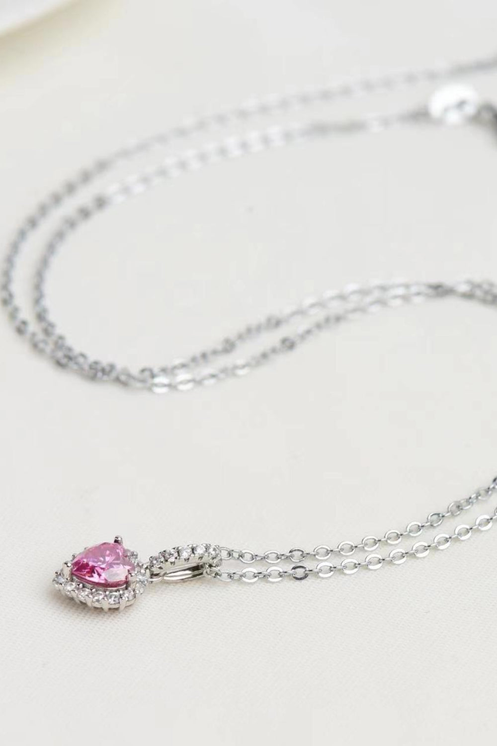 Collier avec pendentif cœur en moissanite 1 carat