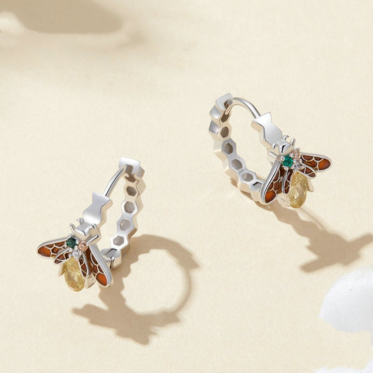 S925 Silver Bee Ear Buckle