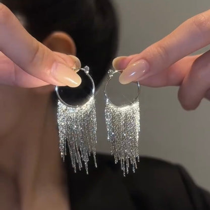 Elegant Women's Niche Design High Sense Tassel Earrings