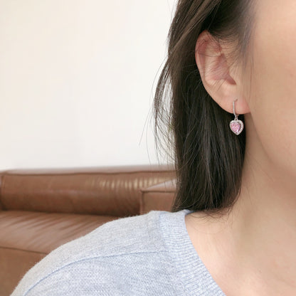 Love Sterling Silver Moissanite Earrings