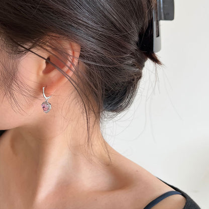 Love Sterling Silver Moissanite Earrings