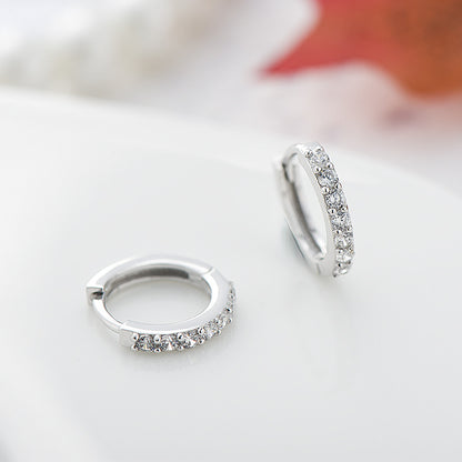 Sterling Silver Earring With Zircon - inlaid Earrings