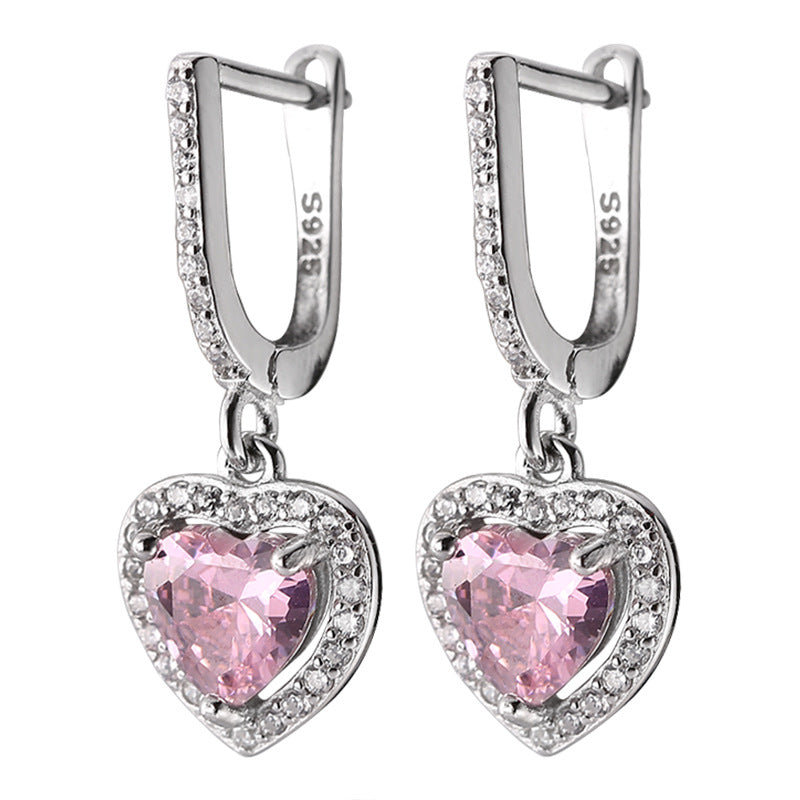 Love Sterling Silver Moissanite Earrings
