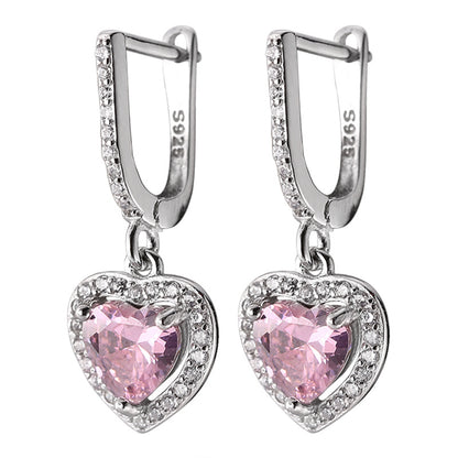 Love Sterling Silver Moissanite Earrings