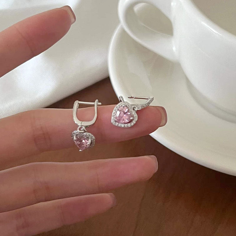 Love Sterling Silver Moissanite Earrings