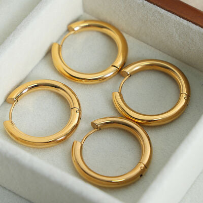 Boucles d'oreilles Huggie plaquées or 18 carats