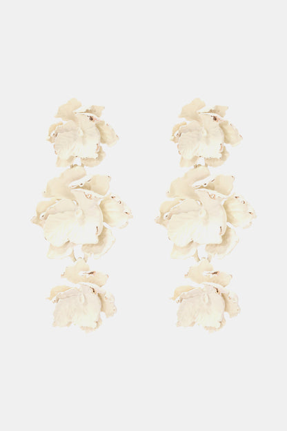 Flower Shape Zinc Alloy Dangle Earrings