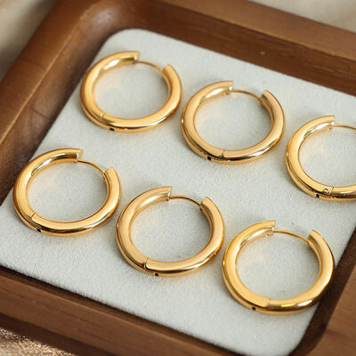 Boucles d'oreilles Huggie plaquées or 18 carats