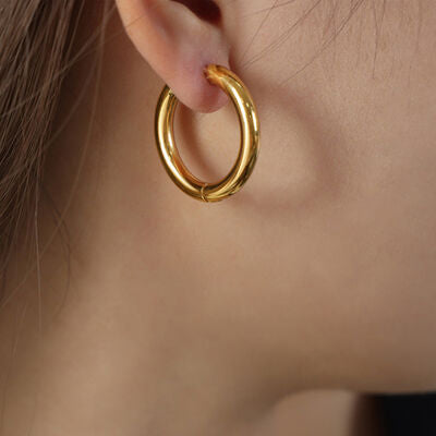Boucles d'oreilles Huggie plaquées or 18 carats
