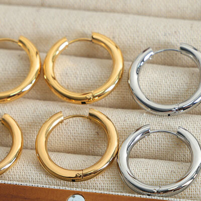 Boucles d'oreilles Huggie plaquées or 18 carats