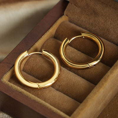 Boucles d'oreilles Huggie plaquées or 18 carats