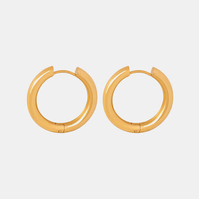Boucles d'oreilles Huggie plaquées or 18 carats